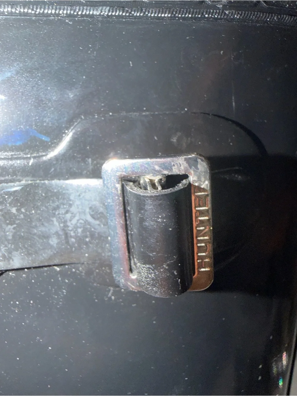 Hunter Glossy Black Tall Rain Boots with Red Logo